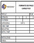 Formato de pago de cargo fijo